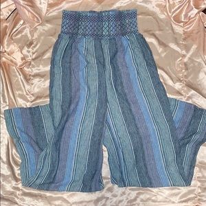 Kohl’s boho blue striped pants NWOT
